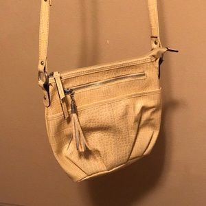 Soft yellow over the shoulder bag